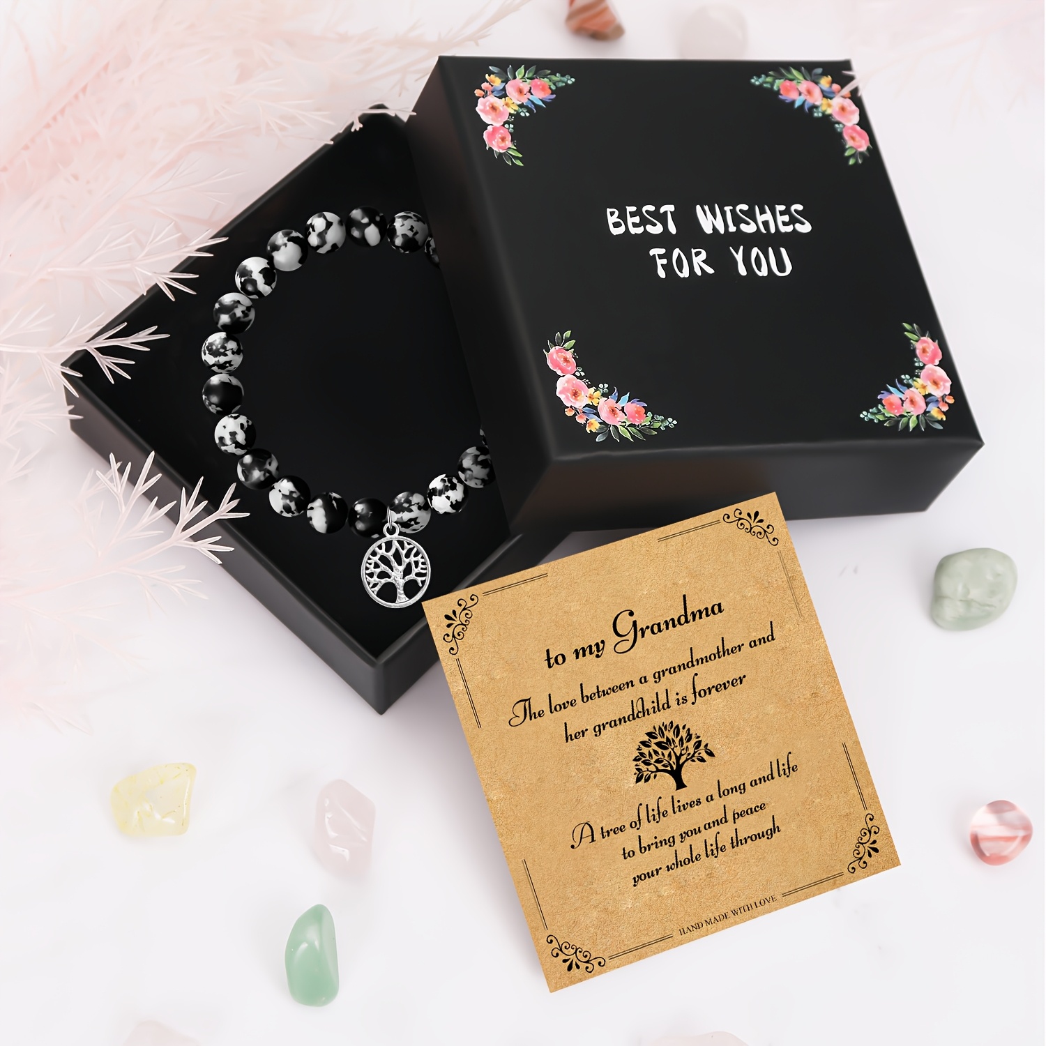 Elegant Tree of Life Pendant Bracelet with Gift Box, Valentine's Day